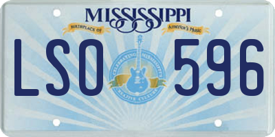 MS license plate LSO596