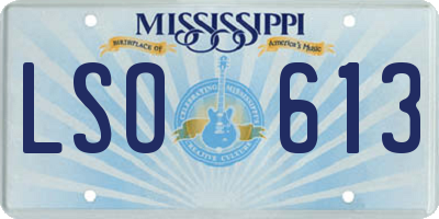 MS license plate LSO613