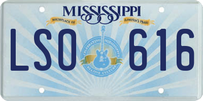 MS license plate LSO616