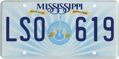 MS license plate LSO619