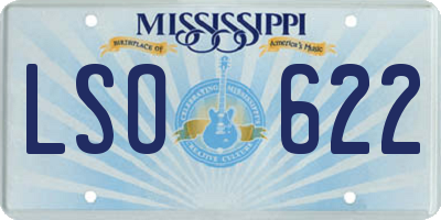 MS license plate LSO622