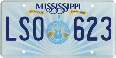 MS license plate LSO623