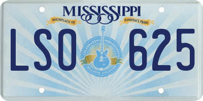 MS license plate LSO625