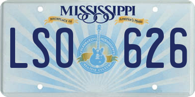 MS license plate LSO626