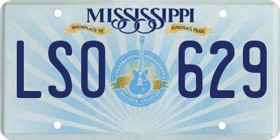 MS license plate LSO629