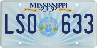 MS license plate LSO633