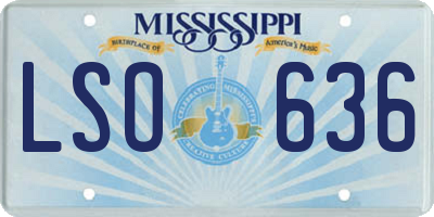MS license plate LSO636