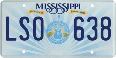 MS license plate LSO638