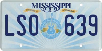 MS license plate LSO639