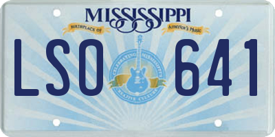 MS license plate LSO641