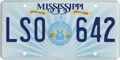 MS license plate LSO642