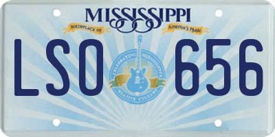 MS license plate LSO656