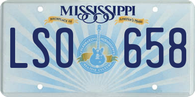 MS license plate LSO658