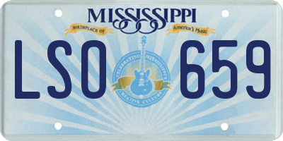 MS license plate LSO659