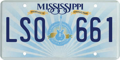 MS license plate LSO661
