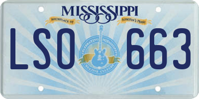 MS license plate LSO663