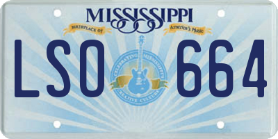 MS license plate LSO664