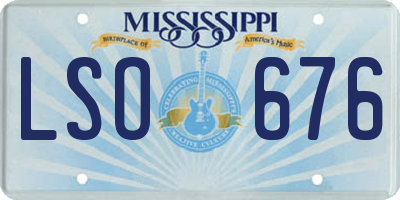 MS license plate LSO676