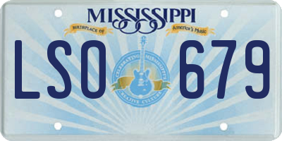 MS license plate LSO679