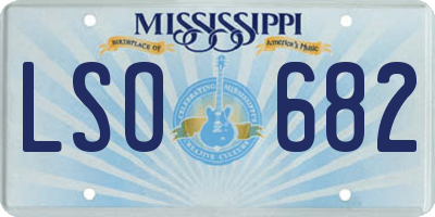 MS license plate LSO682