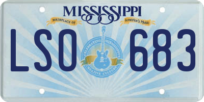 MS license plate LSO683