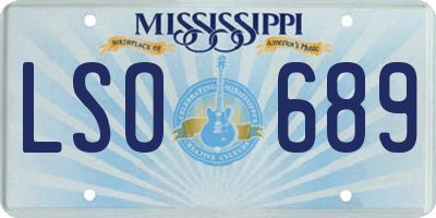 MS license plate LSO689
