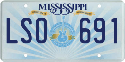 MS license plate LSO691
