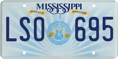 MS license plate LSO695