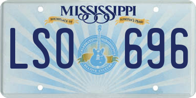 MS license plate LSO696