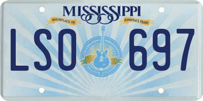 MS license plate LSO697
