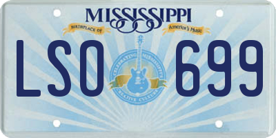 MS license plate LSO699