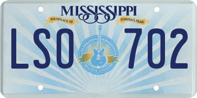 MS license plate LSO702