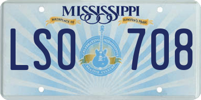 MS license plate LSO708