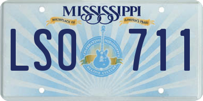 MS license plate LSO711