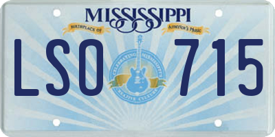 MS license plate LSO715
