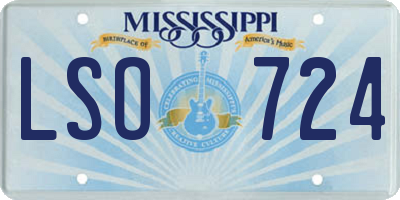 MS license plate LSO724