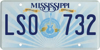 MS license plate LSO732