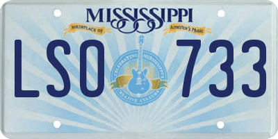 MS license plate LSO733