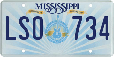 MS license plate LSO734