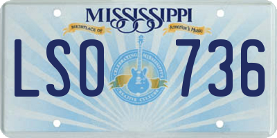 MS license plate LSO736