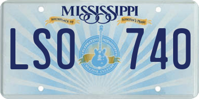 MS license plate LSO740