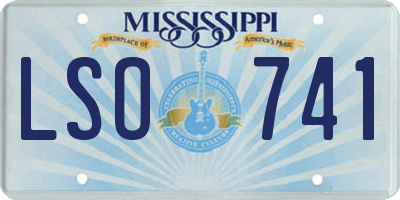 MS license plate LSO741