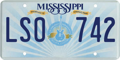 MS license plate LSO742