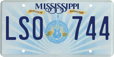 MS license plate LSO744