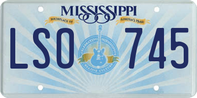 MS license plate LSO745