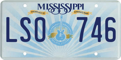 MS license plate LSO746