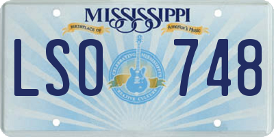 MS license plate LSO748