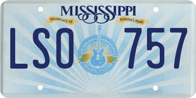 MS license plate LSO757