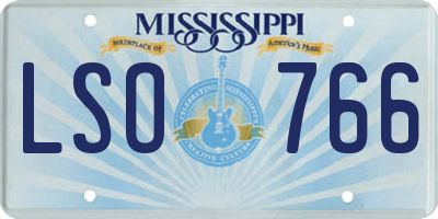 MS license plate LSO766