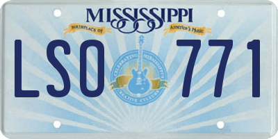 MS license plate LSO771